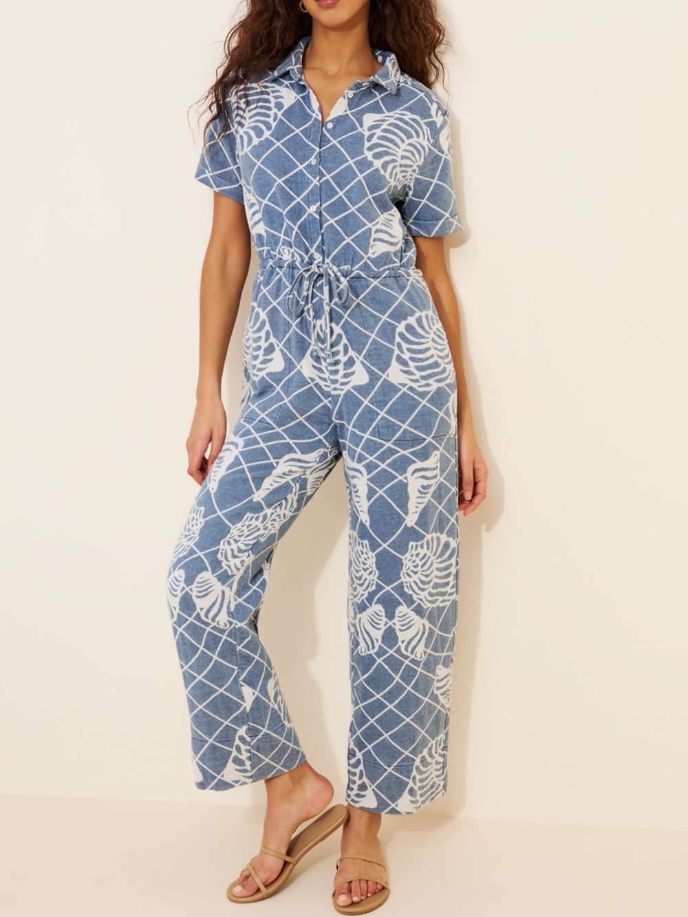 Little Lies Shell Button Jumpsuit